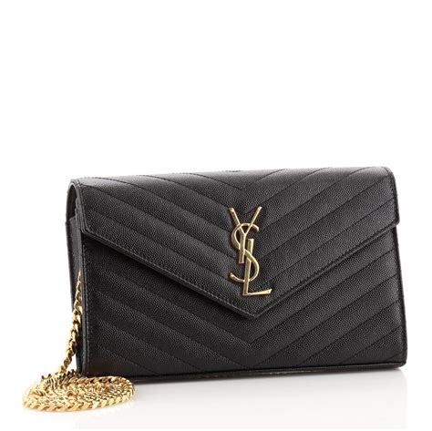 saint laurent monogram ysl matelasse leather wallet on chain|Saint Laurent Monogram Matelasse Leather Wallet.